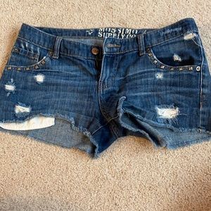 Denim shorts